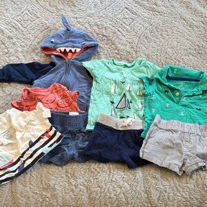 Carter's 3 month summer bundle- shark, beach